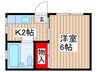 Ｈｏｕｓｅ小川 1Kの間取り