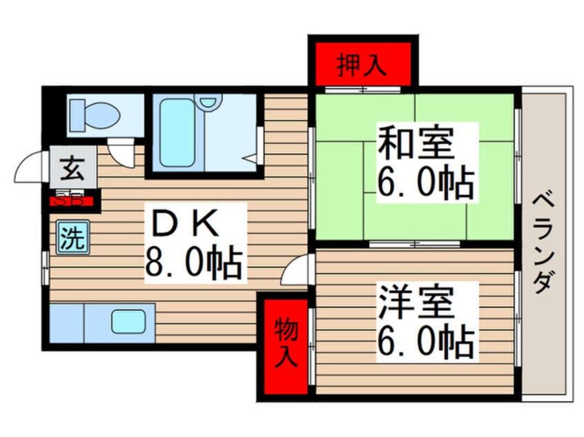 間取図 大川ハイツ