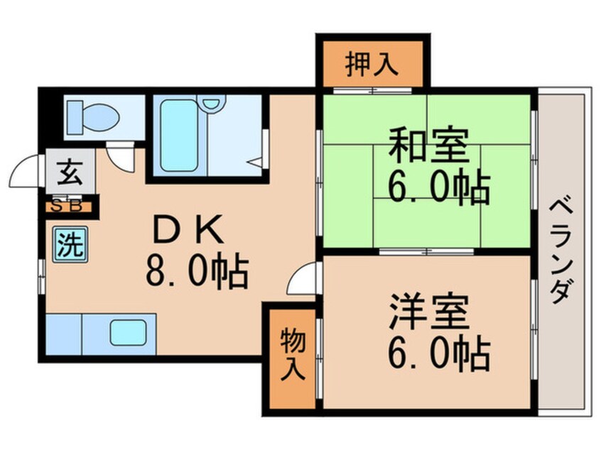 間取図 大川ハイツ