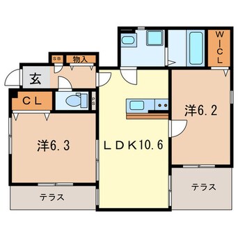 間取図 アムール カトレアヒルズ