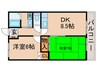 コーポふじよし 2DKの間取り