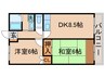 コーポふじよし 2DKの間取り