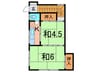 古屋方 2Kの間取り