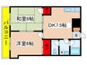 ベルテ新百合ヶ丘 2DKの間取り
