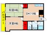 ベルテ新百合ヶ丘 2DKの間取り