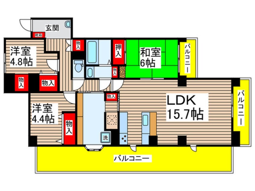 間取図 アドバンス新検見川