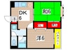 岩澤フラッツ 2DKの間取り
