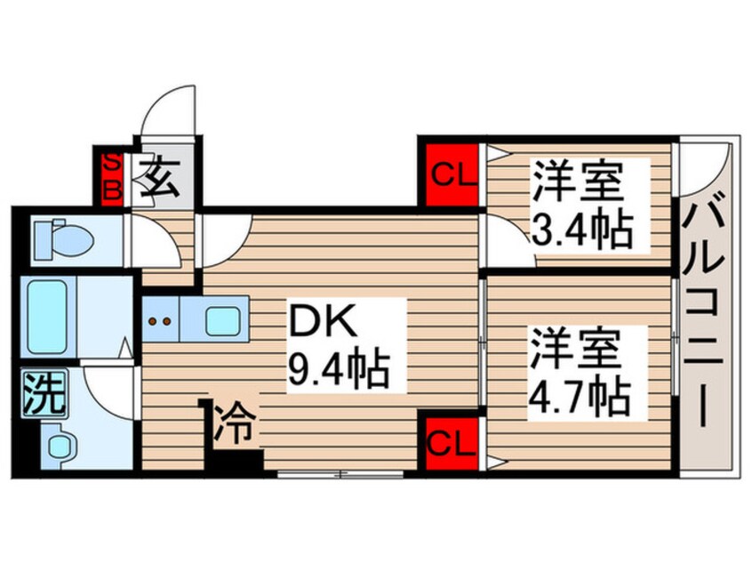 間取図 セフィラ竹ノ塚