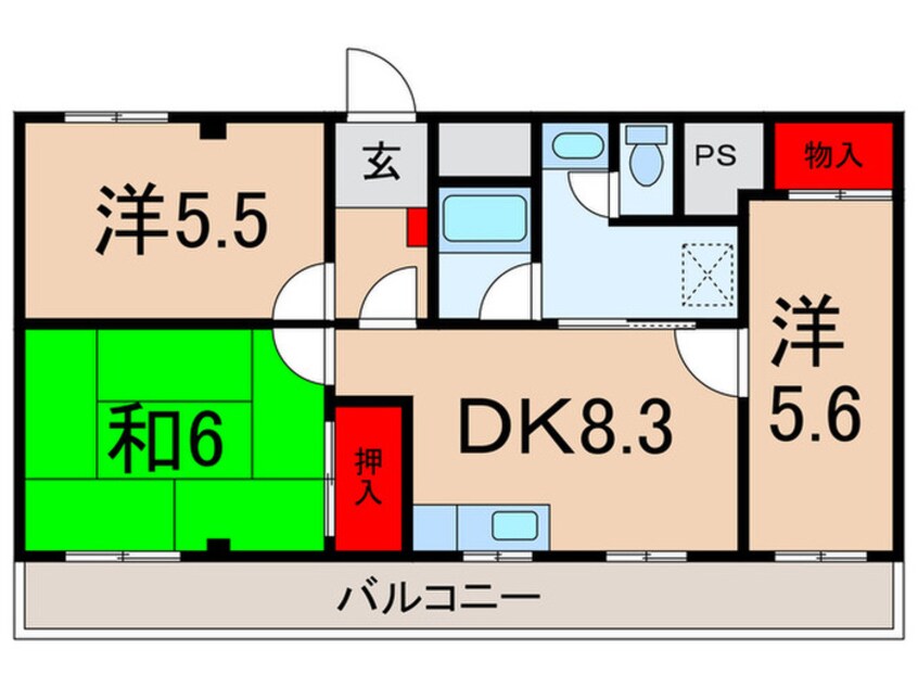 間取図 梶野マンション