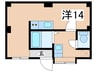 コーポ共和 1Rの間取り
