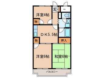 間取図 ラフォ－レ赤塚