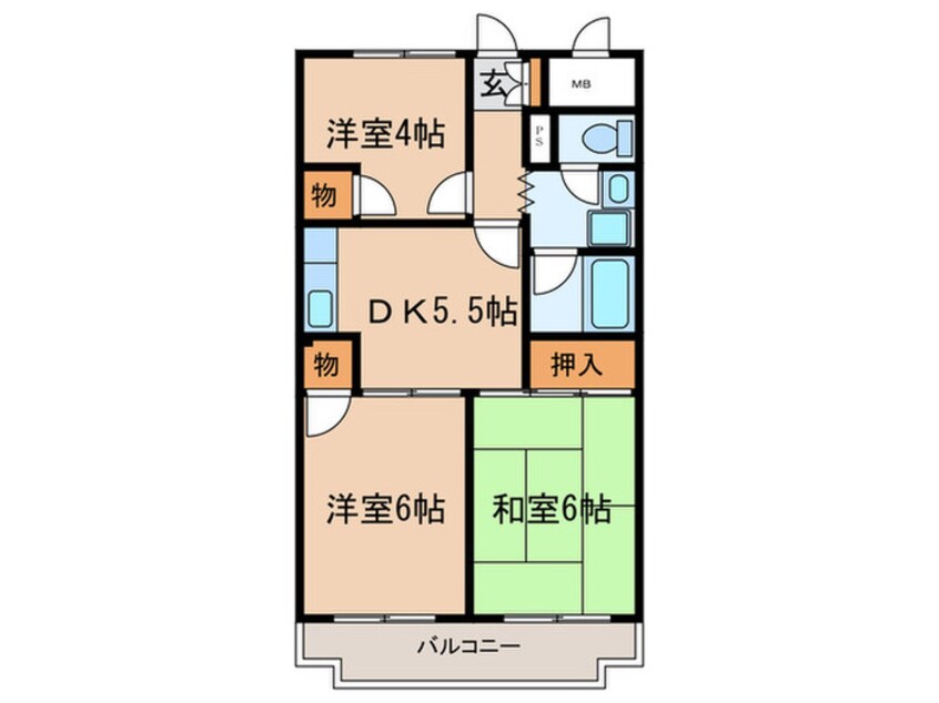 間取図 ラフォ－レ赤塚