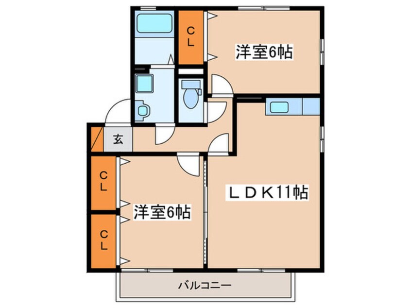 間取図 メゾンクレールⅡ