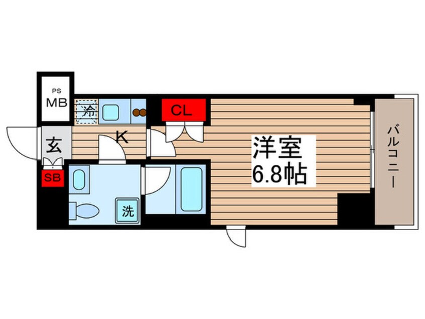 間取図 プラウドフラット門前仲町Ⅰ