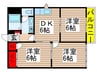 ハイツサンハ－ベスト 3DKの間取り