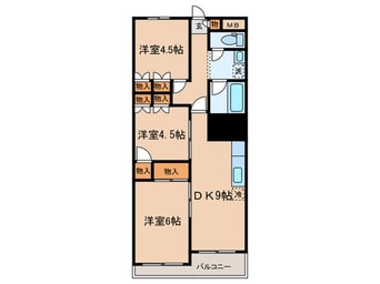 間取図 ホワイトマンション(604)