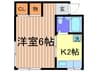 不動ＨＥＩＧＨＴＳ 1Kの間取り