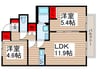 グレイスフジＡ 2LDKの間取り