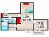 アダージオ 1LDKの間取り