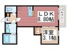 Ｂｅｓｔ Ｓｔａｇｅ三郷中央 1LDKの間取り