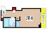 カーサワタナベ 1Rの間取り