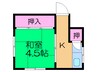 金井荘 1Rの間取り