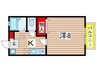 ドエル穴川 1Kの間取り