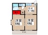 河村ハイツ 2DKの間取り