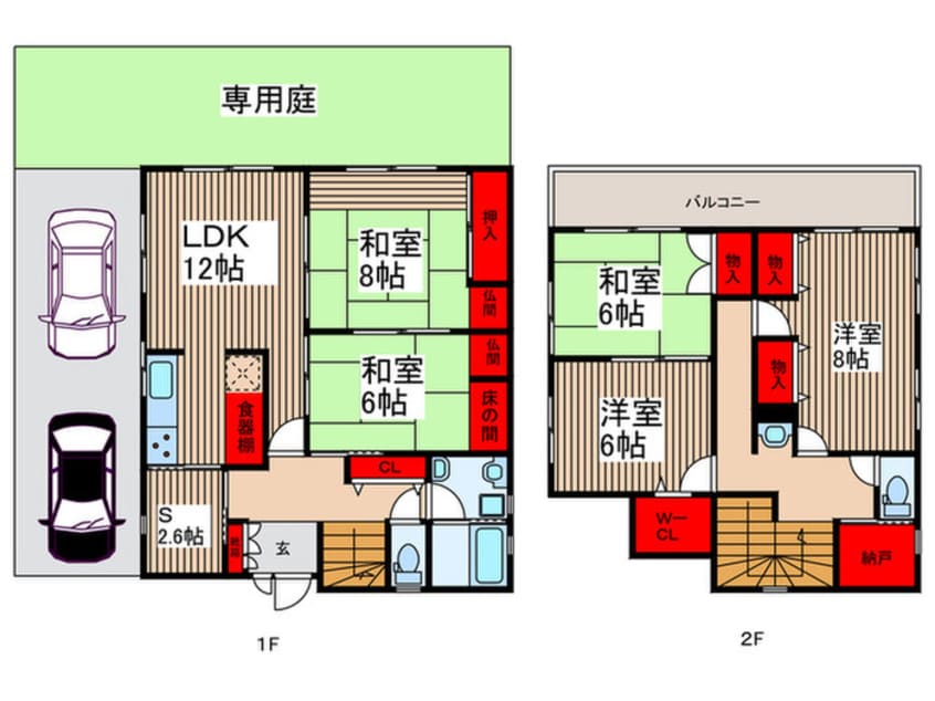 間取図 仮）安行領根岸貸家