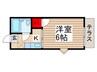 ＫＴドミ－ル 1Kの間取り