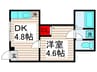 サンテラス西新井 1DKの間取り