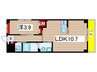 ニューコスモ 1LDKの間取り
