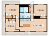 グレイスイセハラ 3LDKの間取り