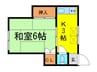 新井荘 1Kの間取り