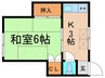 新井荘 1Kの間取り