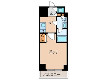 間取図 スパシエヴァロル品川荏原(603)