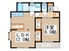 ロゲ－ヨ梅田川 1LDKの間取り