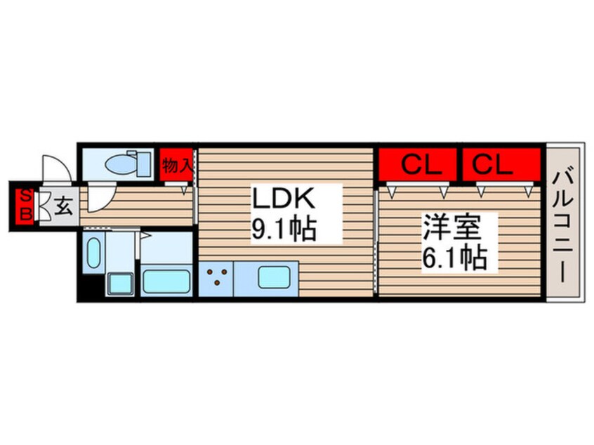 間取図 レクシア西保木間