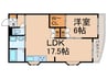 エクレ－ル桜川 1LDKの間取り