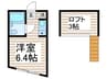 ニュ－コ－トくぬぎ山 1Rの間取り