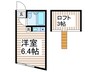 ニュ－コ－トくぬぎ山 1Rの間取り