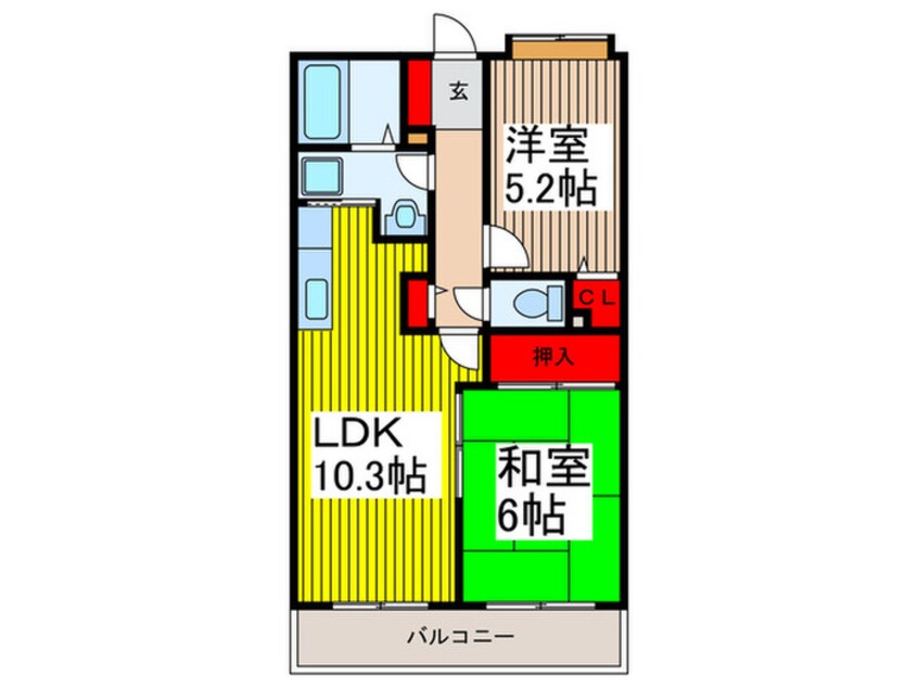 間取図 ミレニアム北浦和B棟