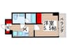 AZEST北千住 1Kの間取り