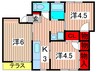 サンハウス今井Ａ 3Kの間取り