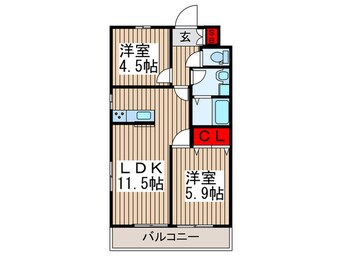 間取図 ドゥ・ボヌ－ル