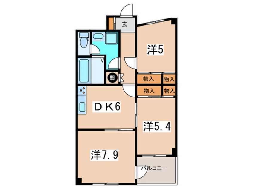 間取図 ライオンズマンション戸塚(511)