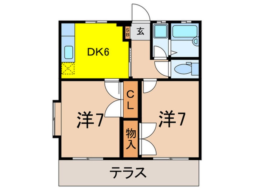 間取図 エステ－ト東山