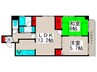 第３宝マンション 2LDKの間取り