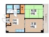 アヴェニュ－成城２ 2DKの間取り