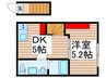 仮）柏市加賀三丁目新築計画 1DKの間取り